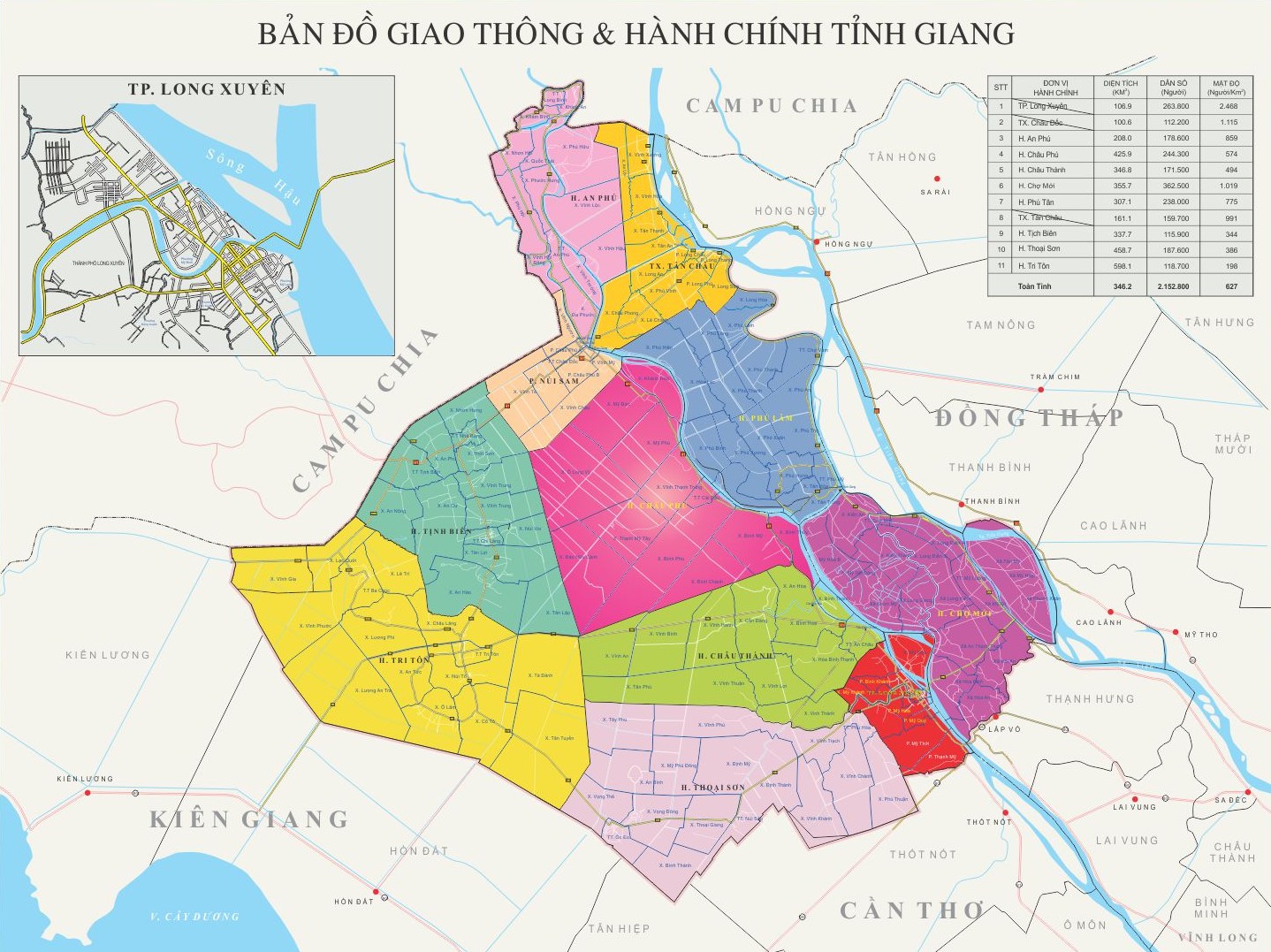 Bản đồ giao thông tỉnh An Giang