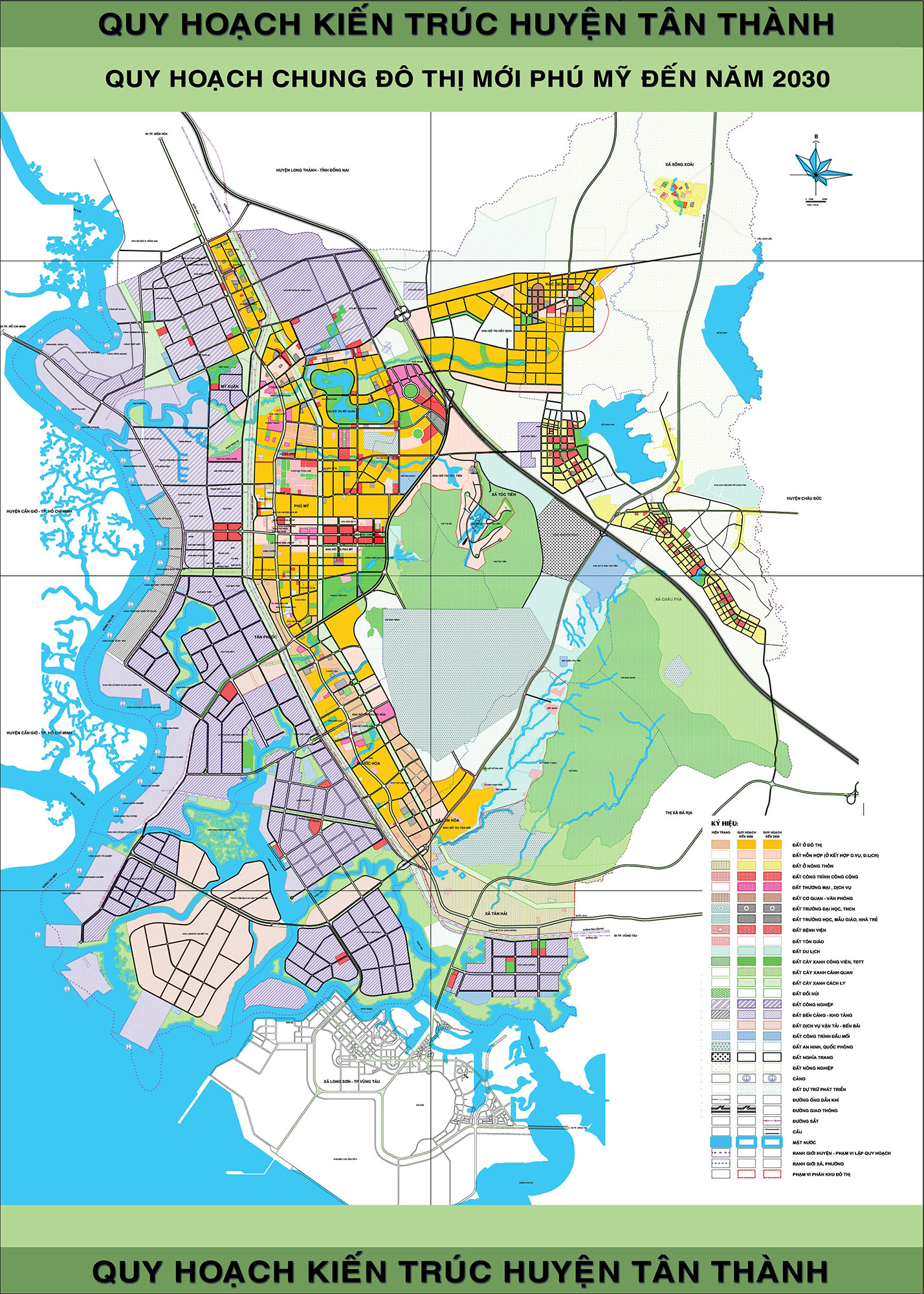 Bản đồ quy hoạch đô thị mới thị xã Phú Mỹ đến năm 2030