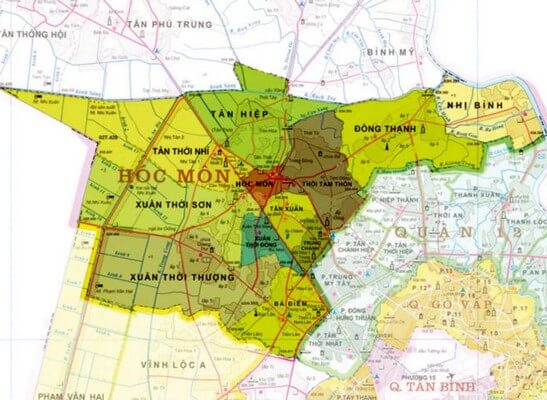 Map of Hóc Môn
