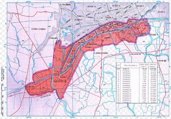 Map of District 8