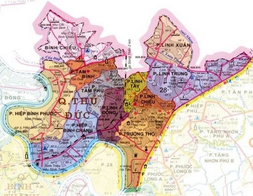 Map of Thủ Đức
