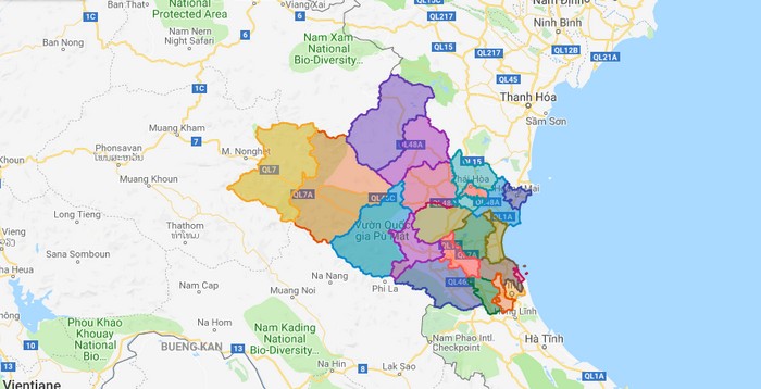 Bản đồ tỉnh Nghệ An chi tiết mới nhất 2022 - Địa Ốc Thông Thái