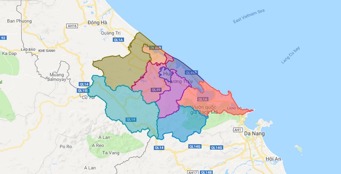 Bản đồ tỉnh Thừa Thiên – Huế chi tiết mới nhất 2022