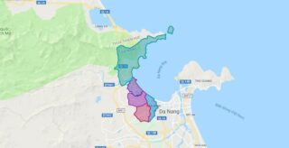 Map of Lien Chieu district - Da Nang city