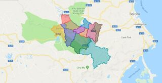 Map of Song Hinh district - Phu Yen