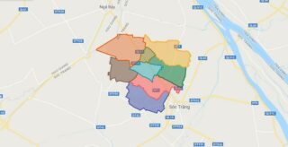 Map of Chau Thanh district - Soc Trang