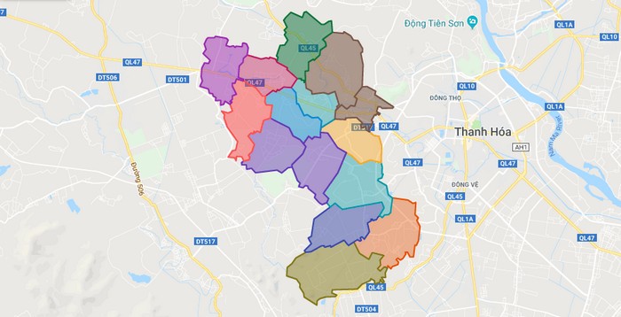 Map of Dong Son district - Thanh Hoa