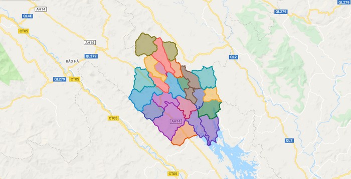 Map of Luc Yen district - Yen Bai
