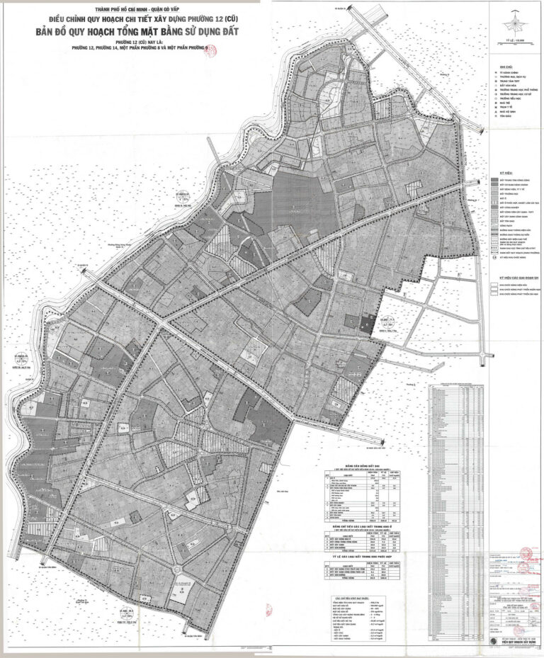 Bản đồ quy hoạch 1/2000 Khu dân cư một phần phường 8, một phần phường 9, phường 12 và phường 14, Quận Gò Vấp
