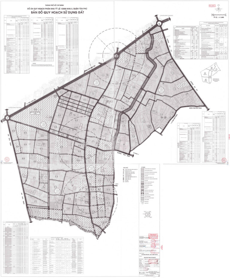 Bản đồ quy hoạch 1/2000 Khu 3 quận Tân Phú, Quận Tân Phú