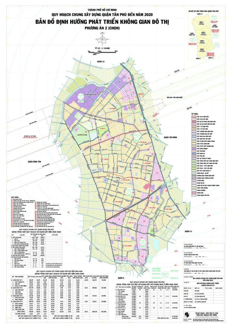 Quy hoạch mặt bằng sử dụng đất Quận Tân Phú