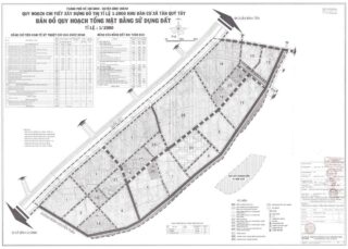 Bản đồ quy hoạch 1/2000 Khu dân cư xã Tân Quý Tây (KV bến xe miền Tây)