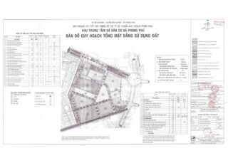 Bản đồ quy hoạch 1/2000 Khu trung tâm và dân cư xã Phong Phú