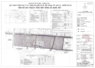 Bản đồ quy hoạch 1/2000 Khu dân cư xã Tân Thạnh Tây (khu 3)