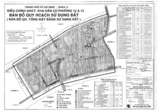 Bản đồ quy hoạch 1/2000 khu dân cư phường 12