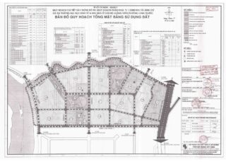 Bản đồ quy hoạch 1/2000 Khu tái định cư trường Đại học Kinh Tế và nhà ở cán bộ - giảng viên
