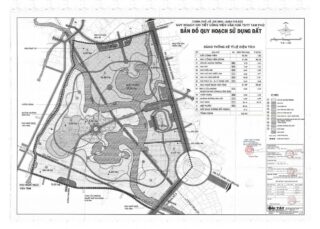 Bản đồ quy hoạch 1/2000 Khu công viên văn hóa TDTT Tam Phú