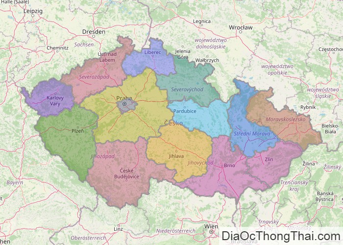 Bản đồ Cộng hòa Séc