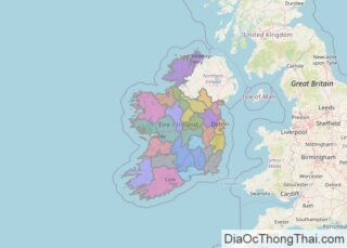 Bản đồ Cộng hòa Ai-len (Ireland)
