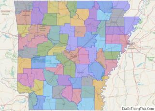 Political map of Arkansas State – Printable Collection