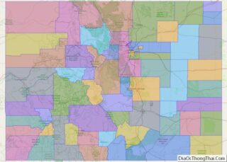 Political map of Colorado State – Printable Collection