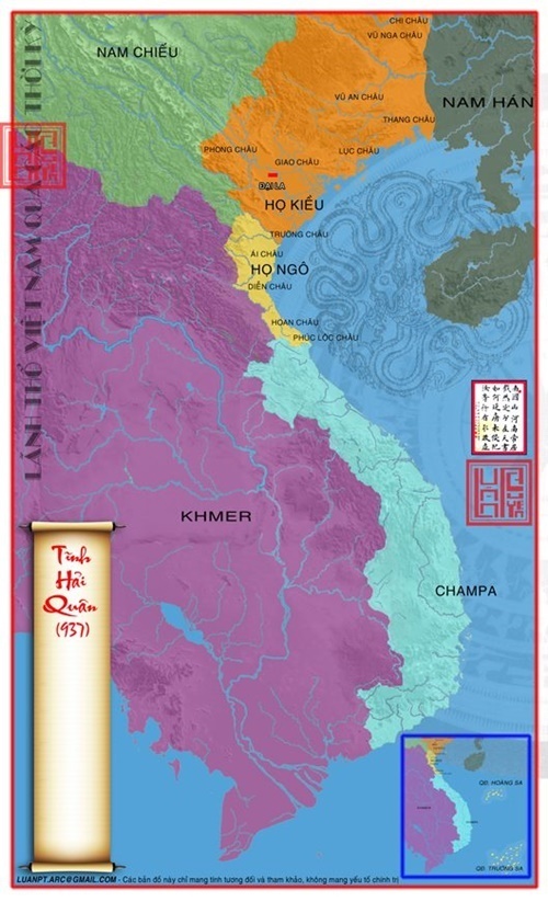 Tĩnh Hải Quân 937 - Bản đồ Việt Nam xưa