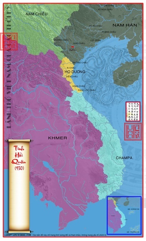 Tĩnh Hải Quân 930 - Bản đồ Việt Nam xưa