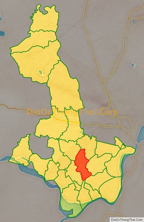 Bản đồ vị trí và địa giới hành chính Xã Hưng Thắng (cũ), huyện Hưng Nguyên