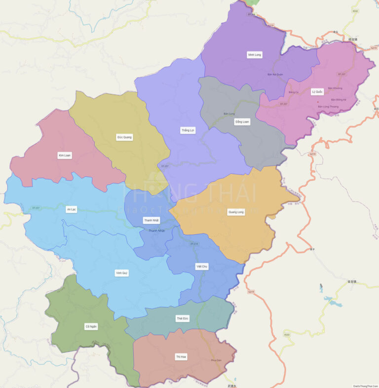 High-resolution political map of Ha Lang