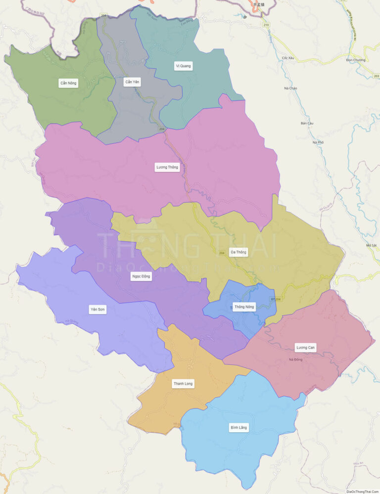 High-resolution political map of Thong Nong