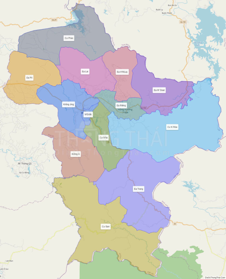 High-resolution political map of M'Drak