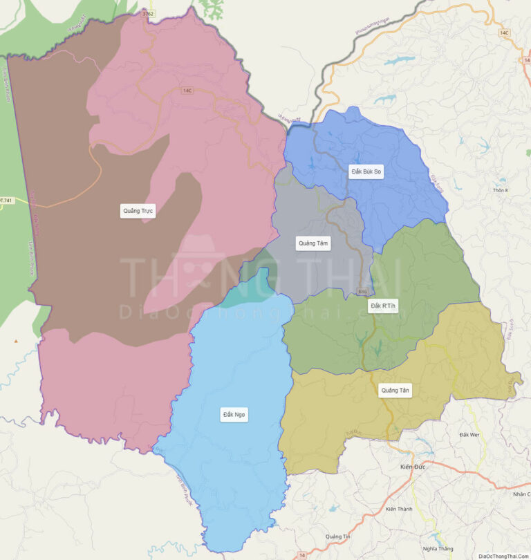 High-resolution political map of Tuy Duc