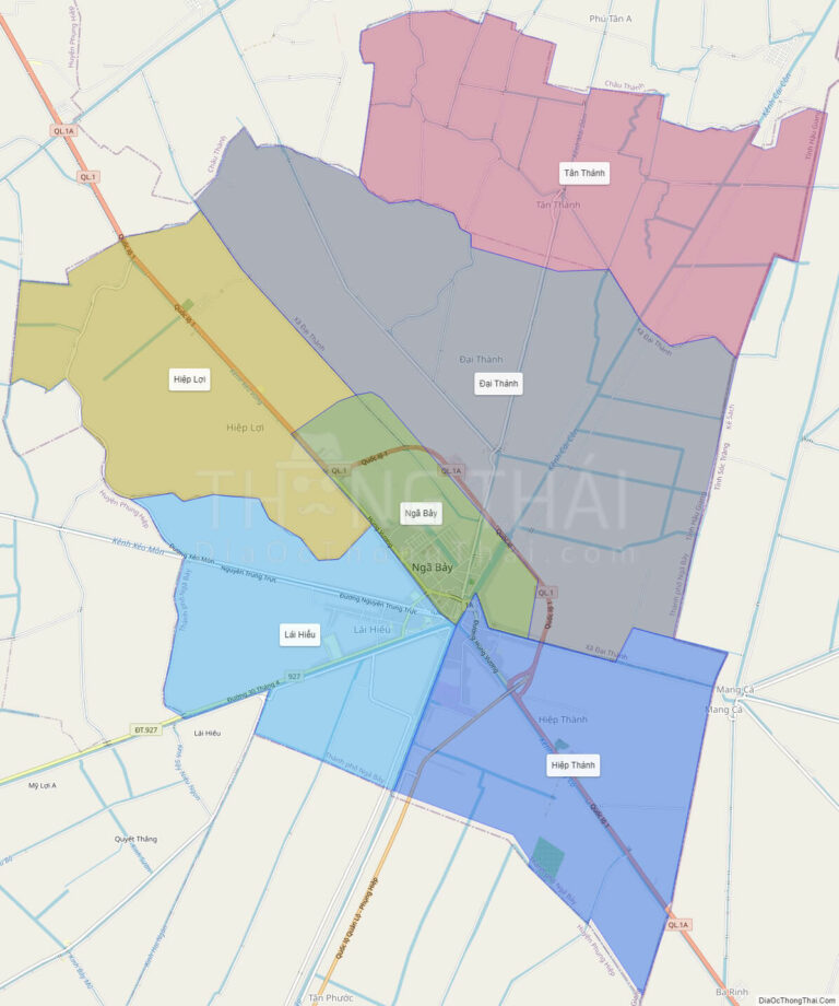 High-resolution political map of Nga Bay