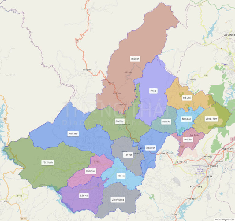 High-resolution political map of Lam Ha