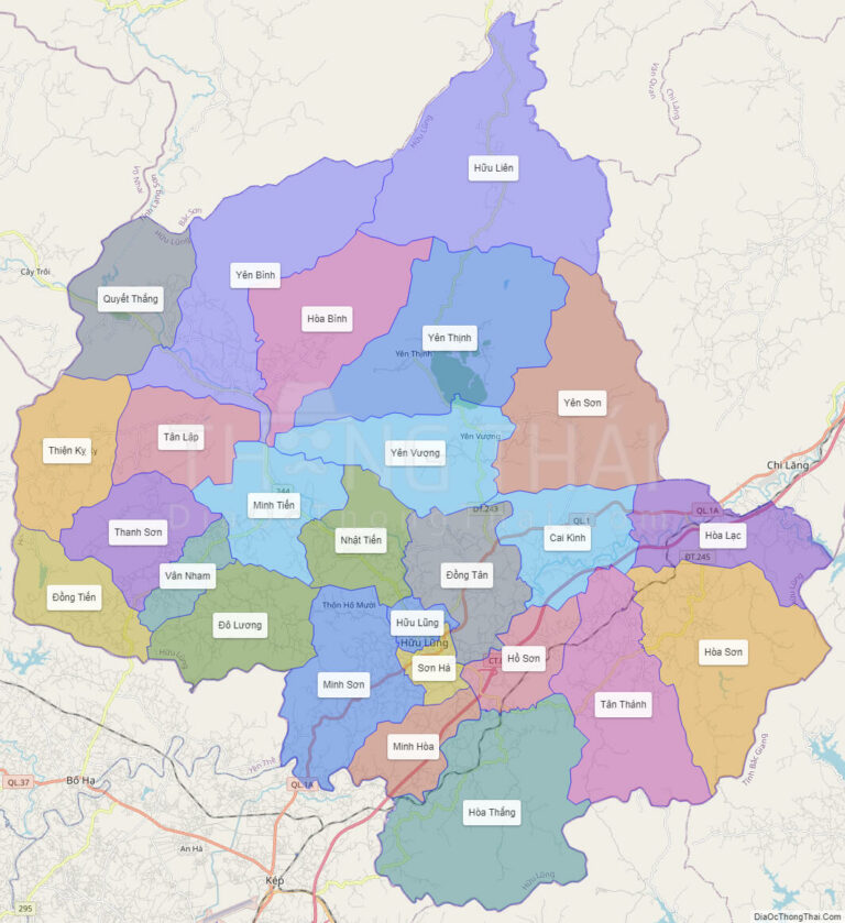 Bản đồ hành chính Huyện Hữu Lũng