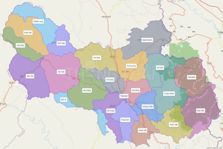 Bản đồ hành chính Huyện Tràng Định