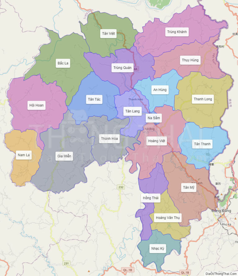 Bản đồ hành chính Huyện Văn Lãng