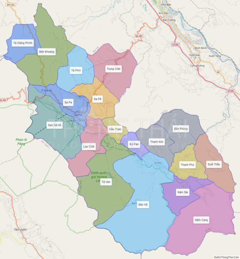 Bản đồ hành chính Huyện Sa Pa