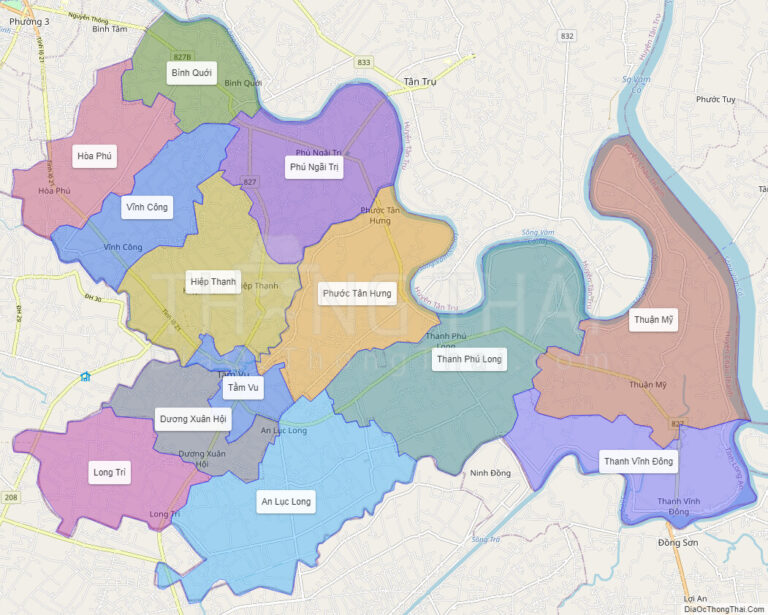 High-resolution political map of Chau Thanh