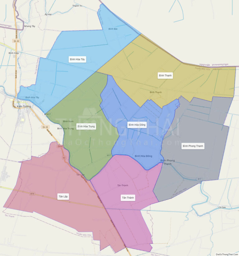 Bản đồ hành chính Huyện Mộc Hóa