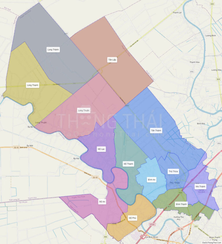 High-resolution political map of Thu Thua