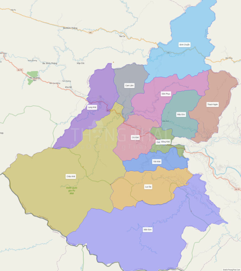 High-resolution political map of Con Cuong