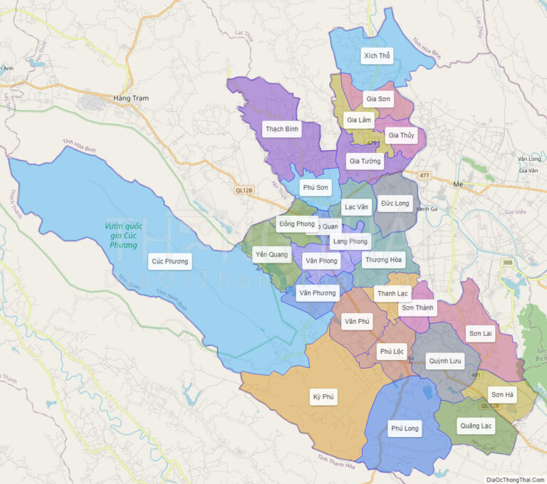 Bản đồ hành chính Huyện Nho Quan