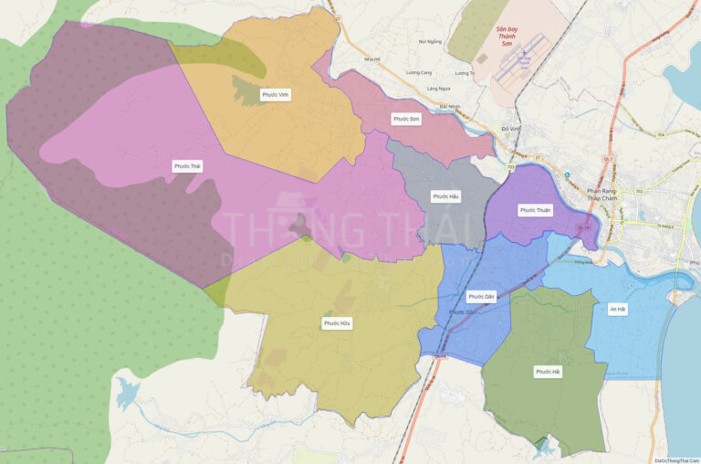 High-resolution political map of Ninh Phuoc