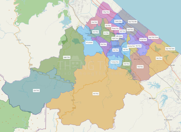 Bản đồ hành chính Huyện Lệ Thủy