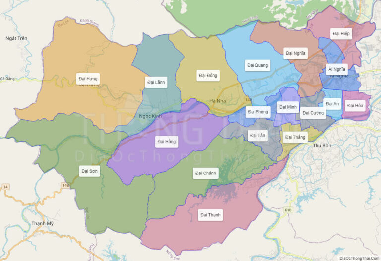 Bản đồ hành chính Huyện Đại Lộc