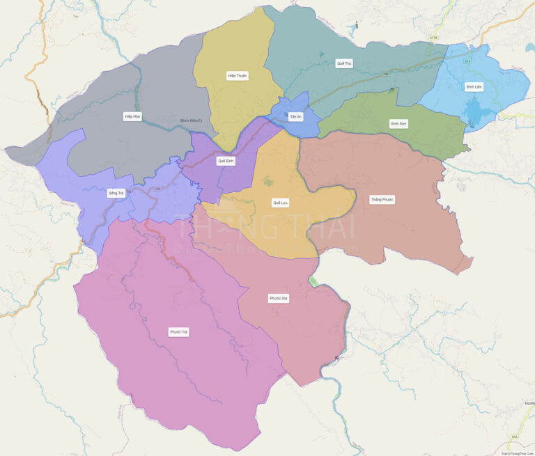 Bản đồ hành chính Huyện Hiệp Đức
