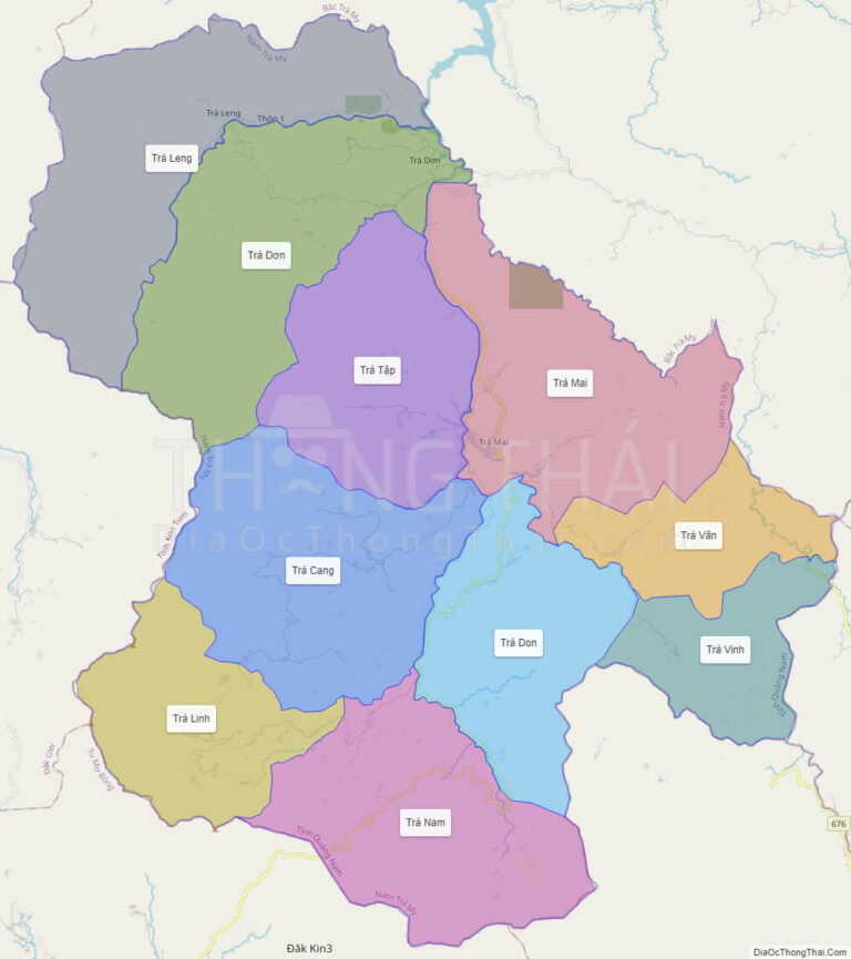 Bản đồ hành chính Huyện Nam Trà My