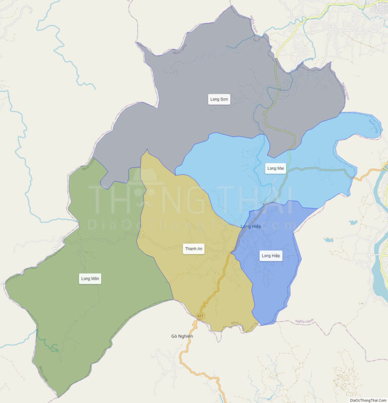 Bản đồ hành chính Huyện Minh Long