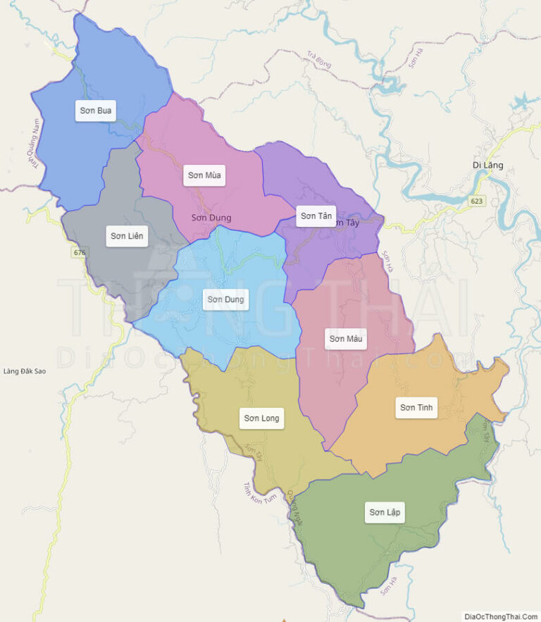 Bản đồ hành chính Huyện Sơn Tây